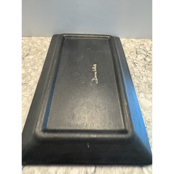 Vintage Donna White Bicycle ‘Enjoy the Ride’ Coin Key Wood Tray Rustic Farmhouse - Picture 5 of 5